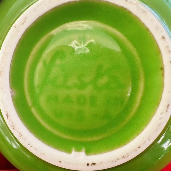 FIESTA Sugar & Creamer Tray Set Shamrock Green Cobalt Blue NO LID Homer Laughlin - Picture 5 of 12